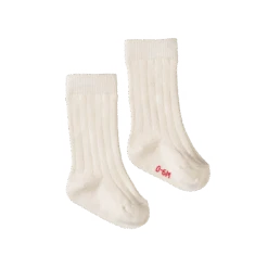Organic Cotton Rib Socks - Natural
