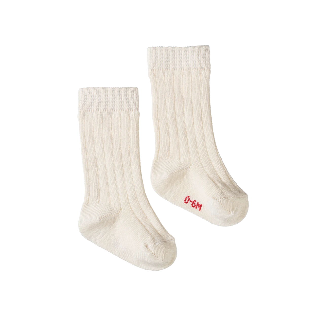 Organic Cotton Rib Socks - Natural 1 Organic Cotton Rib Socks - Natural