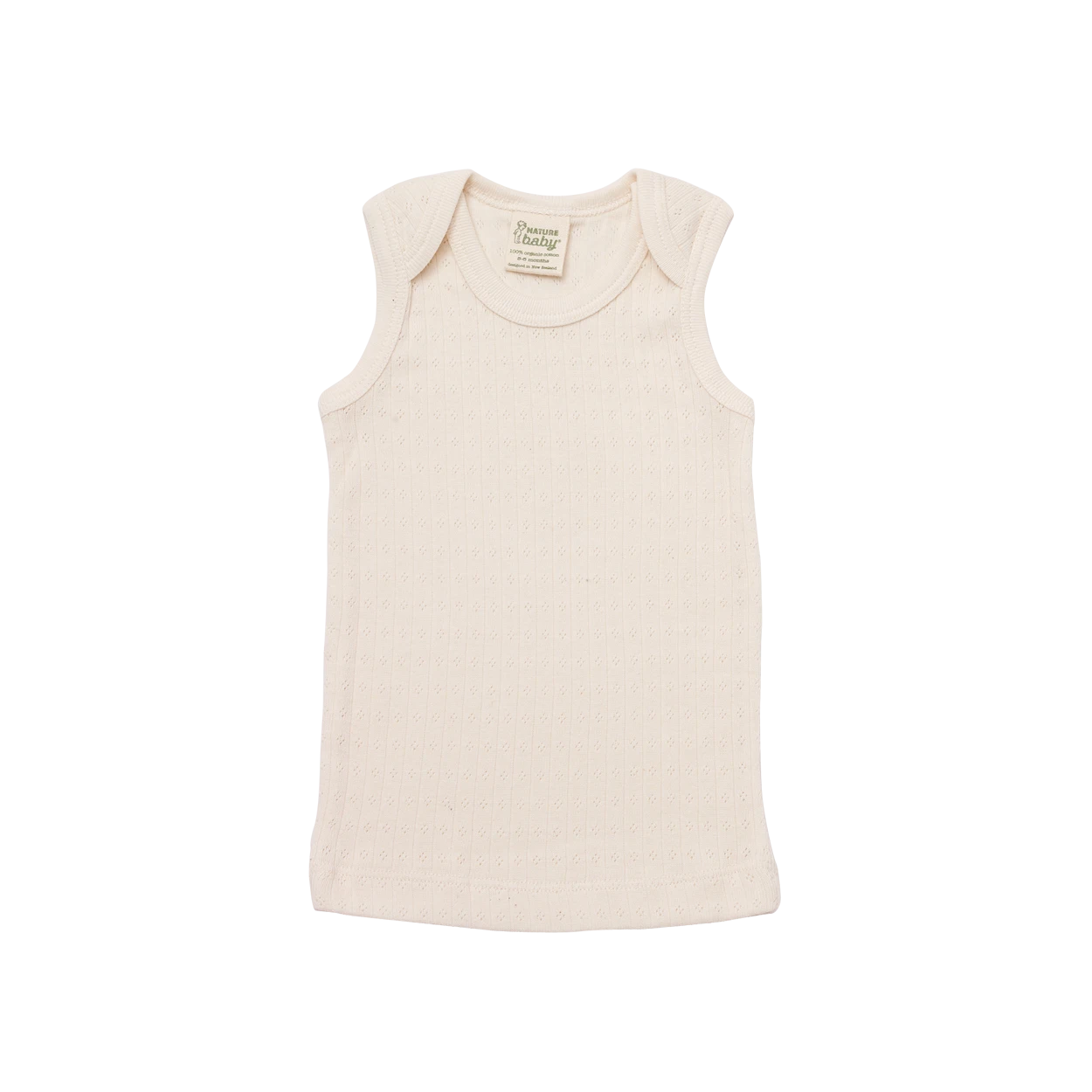 Pointelle Singlet - Natural 1 Pointelle Singlet - Natural