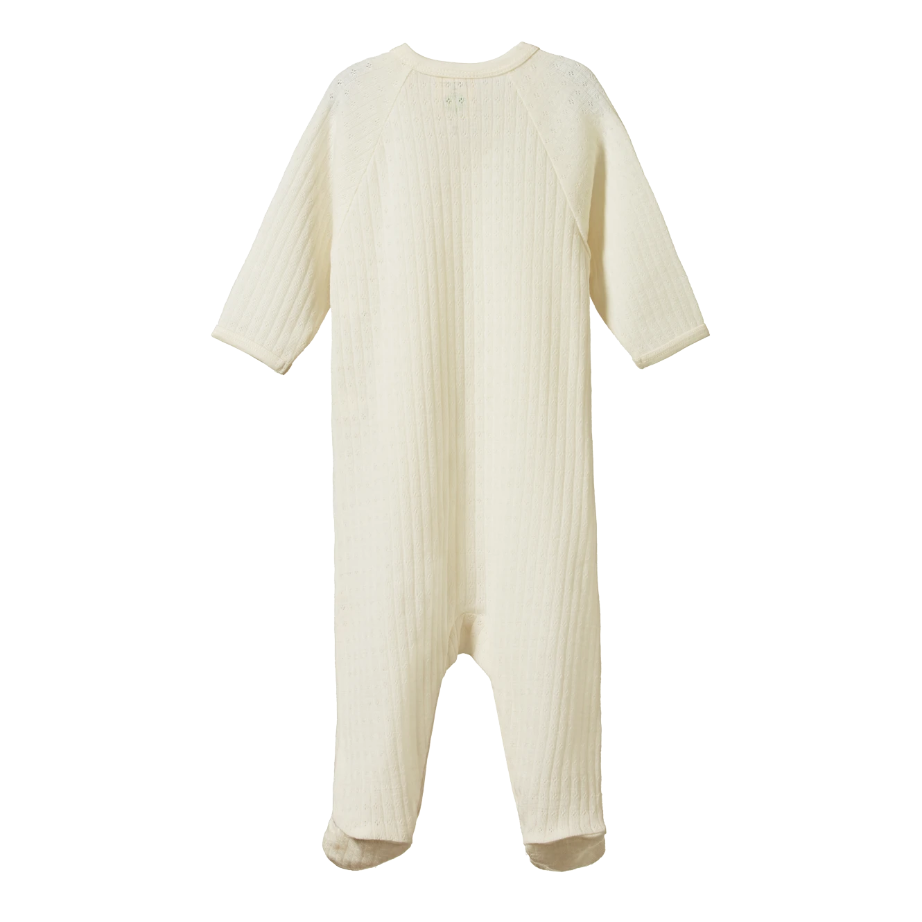 Merino Pointelle Kimono Stretch & Grow - Natural 2 Merino Pointelle Kimono Stretch & Grow - Natural - Image 2