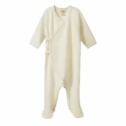 Merino Pointelle Kimono Stretch & Grow - Natural