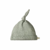 Merino Pointelle Knotted Beanie - Seedling