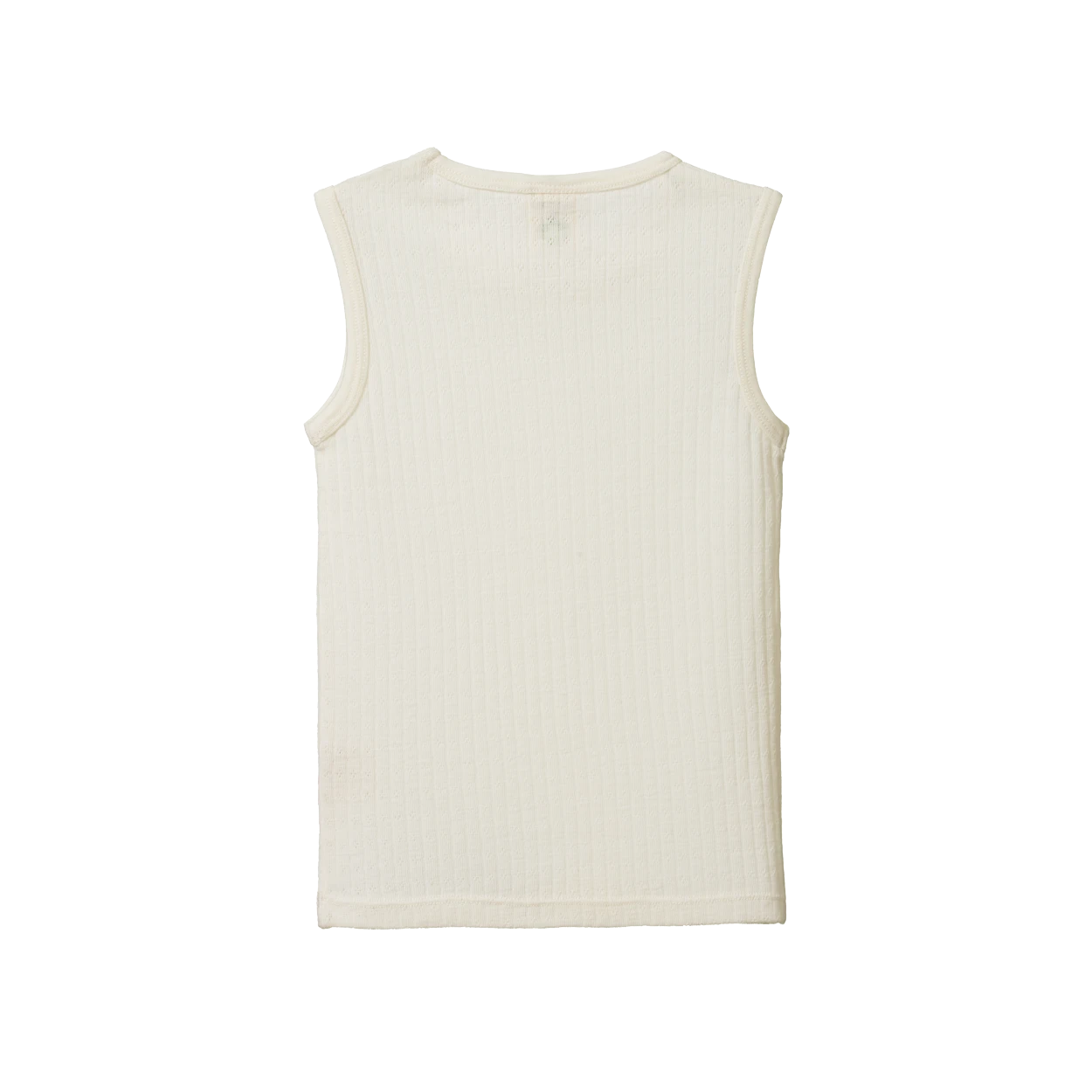 Merino Pointelle Singlet - Natural 3 Merino Pointelle Singlet - Natural - Image 3