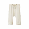 Merino Pointelle Drawstring Pants - Natural