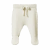 Merino Knit Footed Rompers - Natural