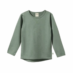 Merino Essential Tee - Nettle 5 Merino Essential Tee - Nettle -Engel Cheap Store NB24814 Nettle Merino ESS Tee Toddler Front