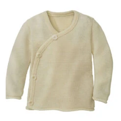 Organic Merino Baby Cardigan - Natural