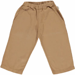 Organic Cotton & Linen Trousers - Brown Sugar