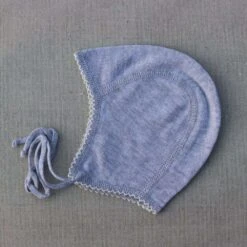 Selana Organic Cotton Baby Bonnet - Grey
