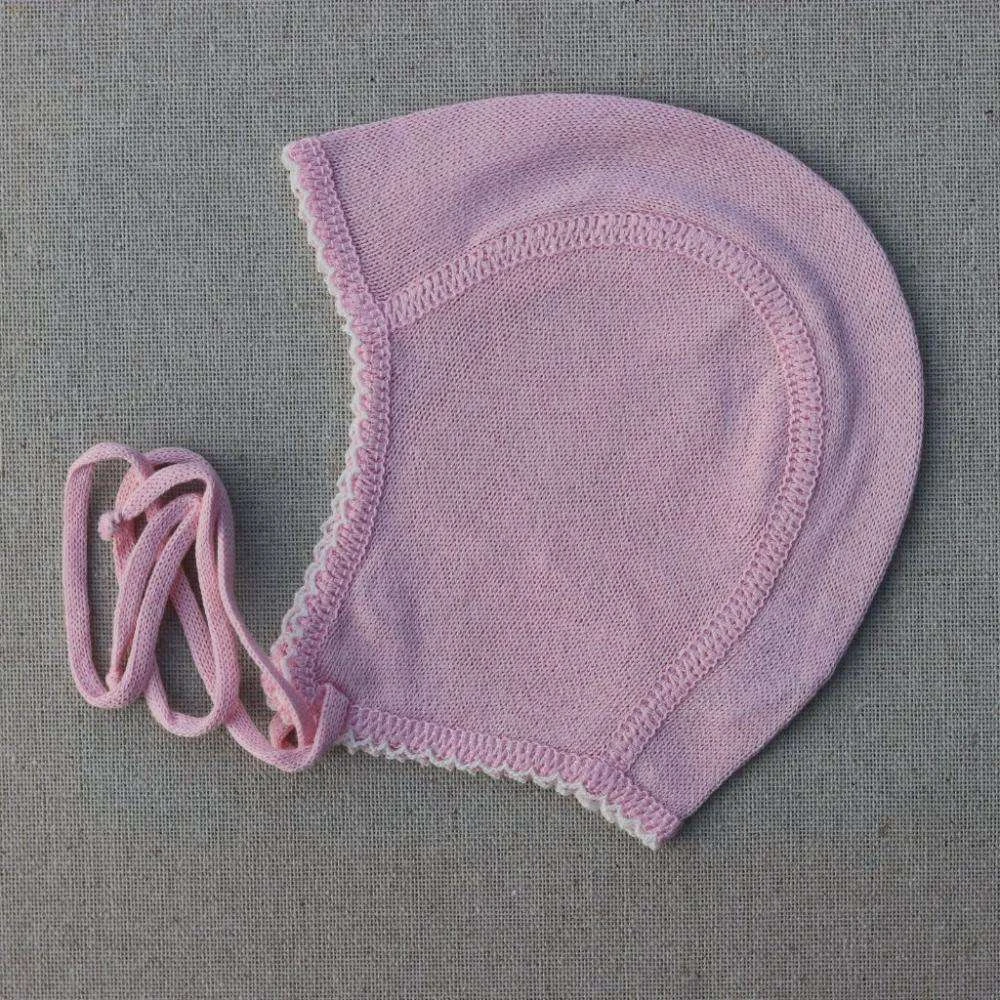 Selana Organic Cotton Baby Bonnet - Rose 1 Selana Organic Cotton Baby Bonnet - Rose
