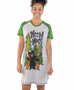Need A Hug? Women's Bear V-Neck Nightshirt