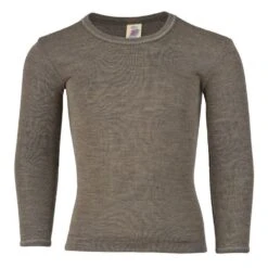 Engel Long Sleeved Top In Wool/Silk - Walnut
