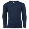 Engel Long Sleeved Top In Wool/Silk - Navy Blue
