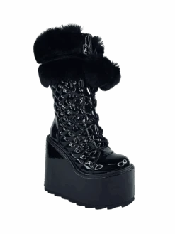 DUNE FUR - BLACK PATENT