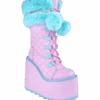 DUNE FUR - PINK/BB BLUE