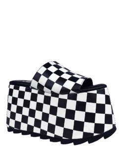 GWEN CHECKER - BLACK/WHITE