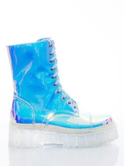 IRIDESCENT COMBAT BOOT - ATLANTIS