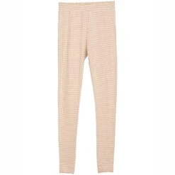 Organic Cotton Child Leggings - Desert/Off White Stripe