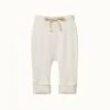 Pointelle Drawstring Pants - Natural