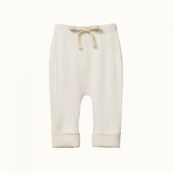 Pointelle Drawstring Pants - Natural