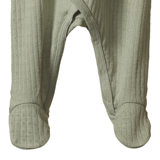 Merino Pointelle Kimono Stretch & Grow - Seedling 5 Merino Pointelle Kimono Stretch & Grow - Seedling - Image 5