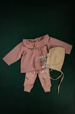 Organic Cotton Frill Blouse - Light Mahogany -Engel Cheap Store poudre blouse