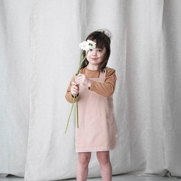 Organic Corduroy Pinafore - Brown Sugar 2 Organic Corduroy Pinafore - Brown Sugar - Image 2