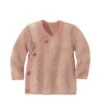 Organic Merino Baby Cardigan - Rose/Natural