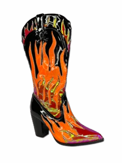 SPACE COWGIRL FLAME - BLACK/RED