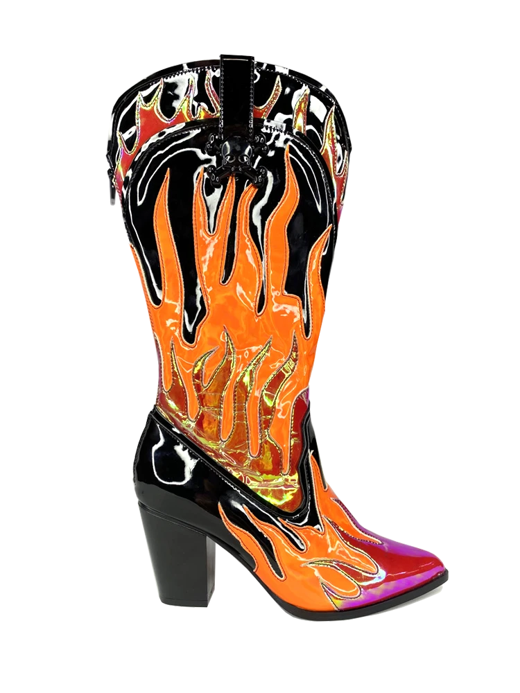 SPACE COWGIRL FLAME - BLACK/RED 2 SPACE COWGIRL FLAME - BLACK/RED - Image 2