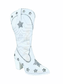 SPACE COWGIRL STAR PEARL - WHITE/SILVER