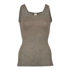 Engel Womens Merino Wool & Silk Singlet - Walnut